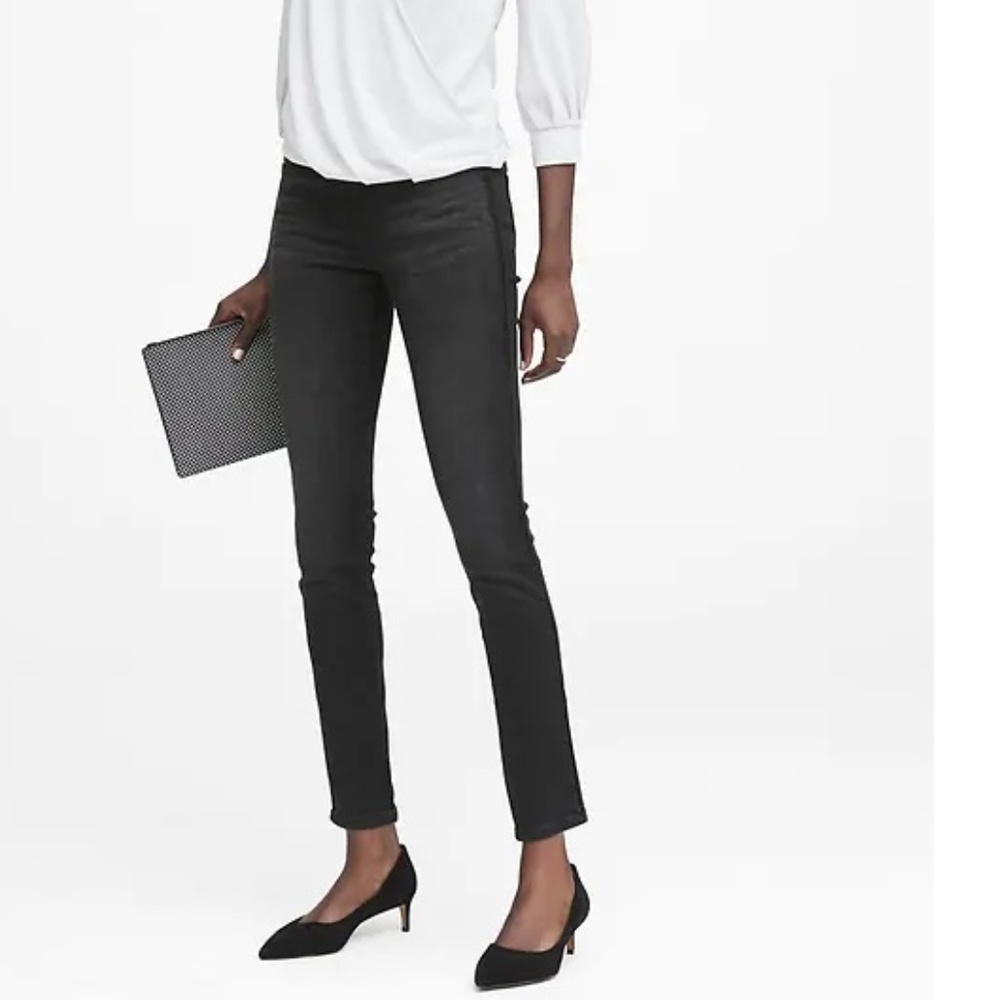 NWT Banana Republic Skinny Jeans Velvet Stripe v6